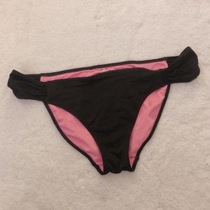 PINK Black Bikini Bottoms